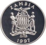 1997 SILVER PROOF ONE THOUSAND KWACHA ZAMBIA