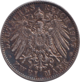 1907 SILVER 2 MARK PRUSSIA