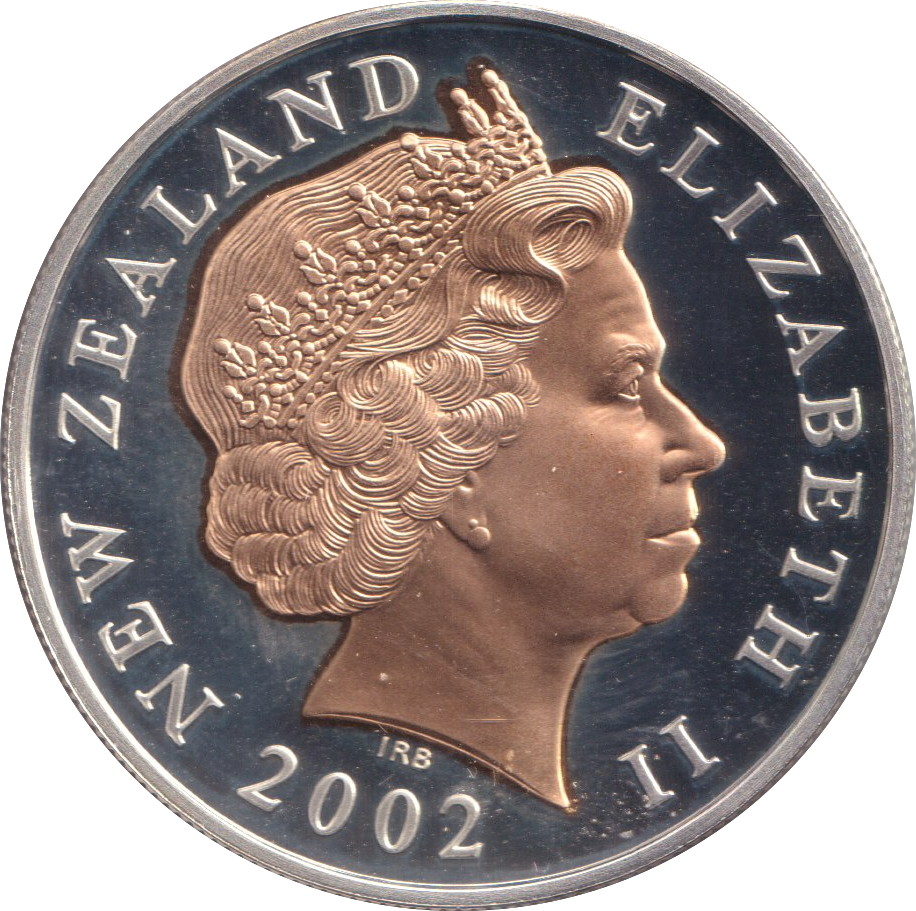 2002 SILVER PROOF FIVE DOLLAR NEW ZEALAND