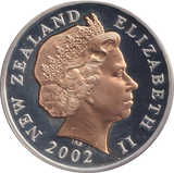 2002 SILVER PROOF FIVE DOLLAR NEW ZEALAND