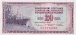 1978 YUGOSLAVIA 20 DINARA BANKNOTE REF-1674