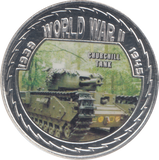 2019 SILVER PLATED WORLD WAR II COMMEMORATIVE COIN CHURCHILL TANK