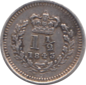 1843 THREE HALFPENCE ( GVF )