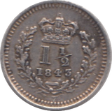 1843 THREE HALFPENCE ( GVF )