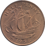 1956 HALF PENNY ( UNC )