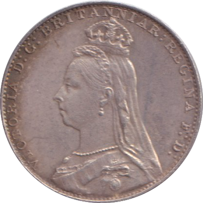 1889 MAUNDY FOURPENCE ( AUNC )