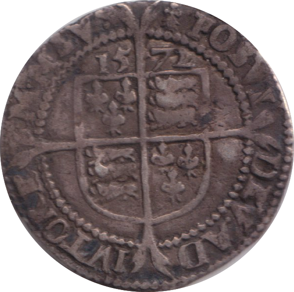 1572 HAMMERED SILVER SIXPENCE
