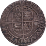 1572 HAMMERED SILVER SIXPENCE