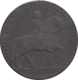 1791 HULL ARMS HALFPENNY TOKEN