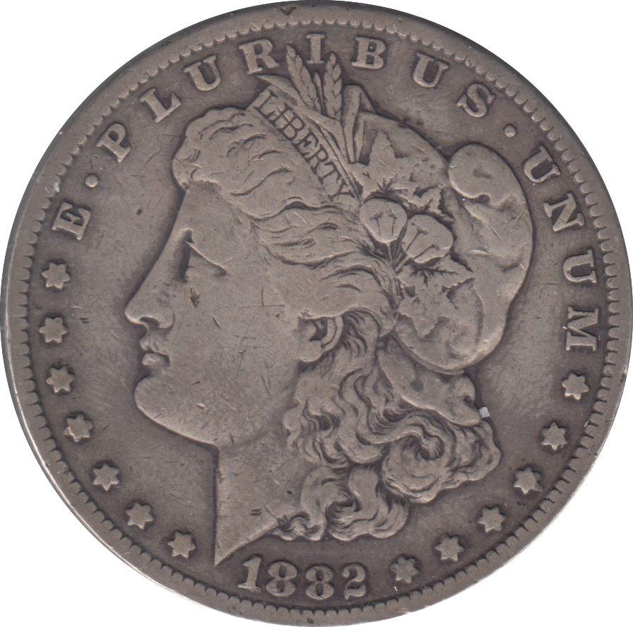 1882 SILVER ONE MORGAN DOLLAR USA