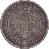 1893 HALFCROWN ( GF )