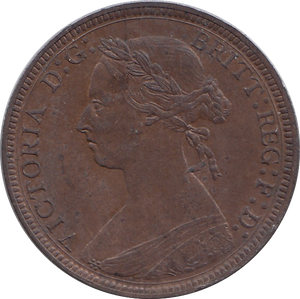 1886 HALFPENNY ( UNC )