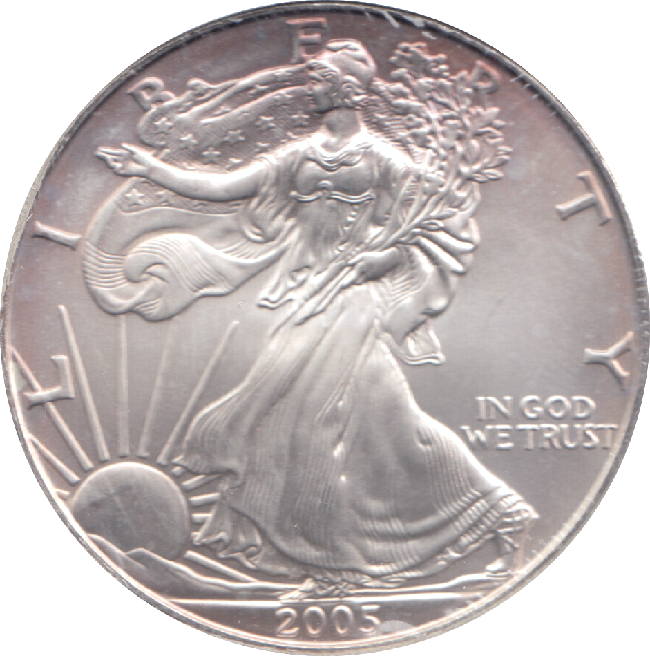 2005 AMERICAN EAGLE SILVER DOLLAR 1 OZ FINE SILVER USA
