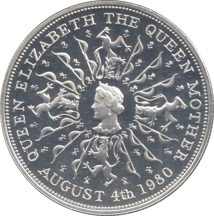 1980 SILVER PROOF CROWN THE QUEEN MOTHER
