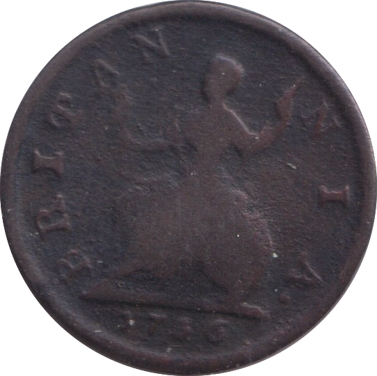 1736 FARTHING ( FINE )