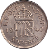 1940 SIXPENCE ( UNC )