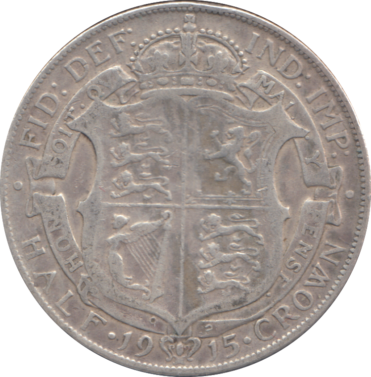 1915 HALFCROWN ( FINE )