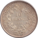 1965 SILVER 10 FRANCS FRANCE
