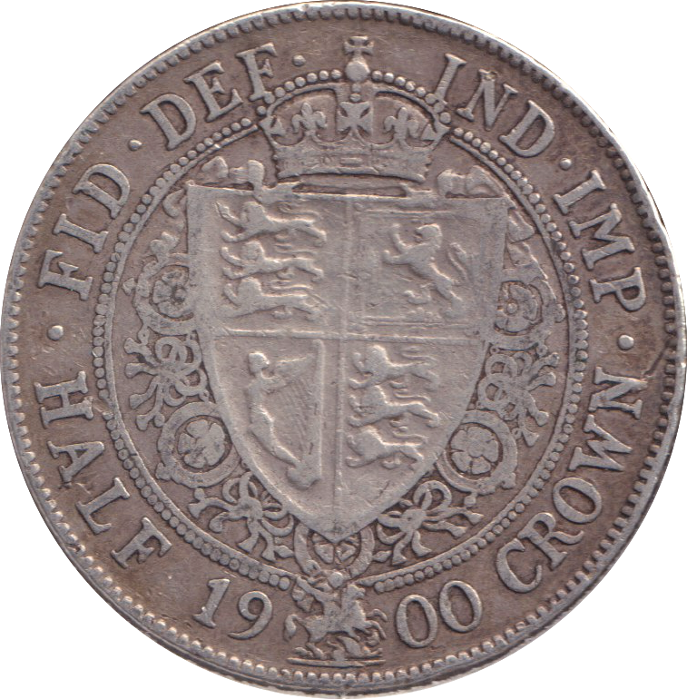 1900 HALFCROWN ( FINE )