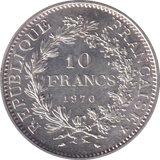 1970 SILVER 10 FRANCS FRANCE