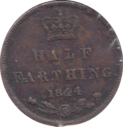1844 HALF FARTHING ( VF )