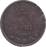 1844 HALF FARTHING ( VF )