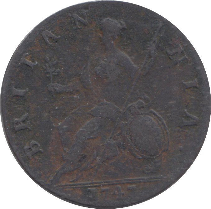 1747 HALFPENNY ( FINE )