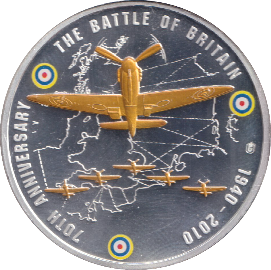 2010 SILVER PROOF MEDALLION BATTLE OF BRITAIN DOUGLAS BADER