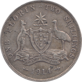 1914 SILVER FLORIN AUSTRALIA