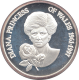 1997 SILVER PROOF 5 CROWNS TURKS AND CAICOS