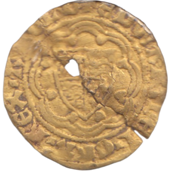 1351 EDWARD III GOLD QUARTER NOBLE
