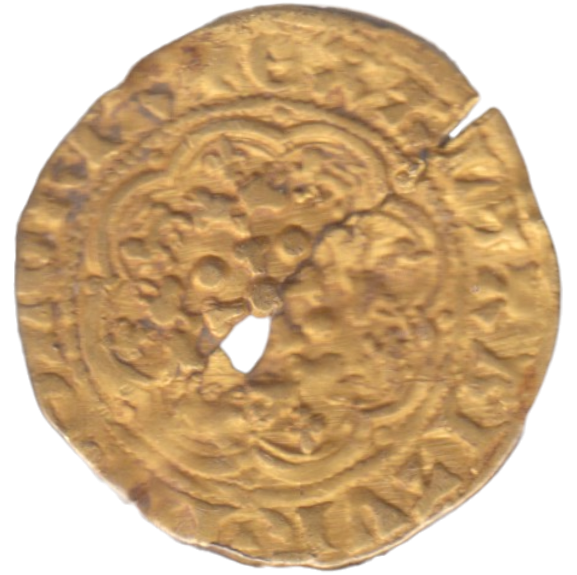 1351 EDWARD III GOLD QUARTER NOBLE