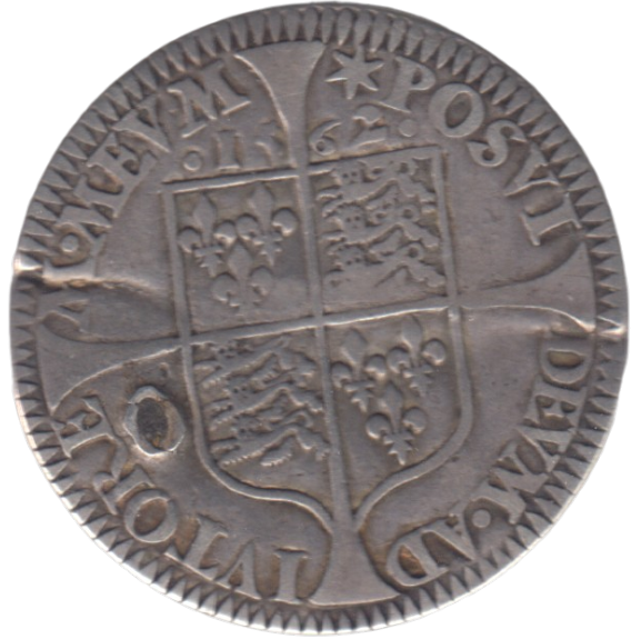 1562 ELIZABETH I MILLED SIX PENCE