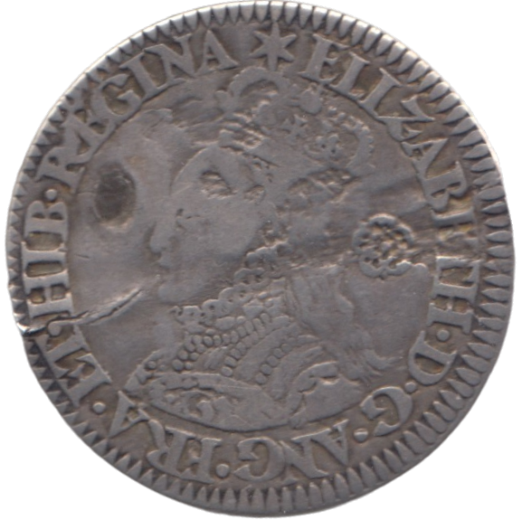 1562 ELIZABETH I MILLED SIX PENCE