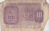1943 TRIPOLITANIA 10 LIRE BANKNOTE REF-1696