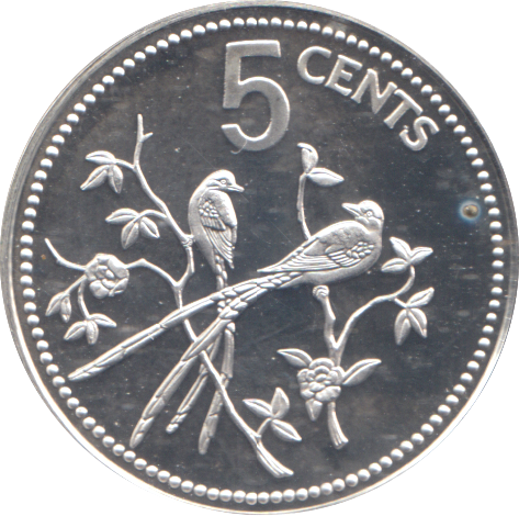 1981 SILVER PROOF 5 CENT BELIZE
