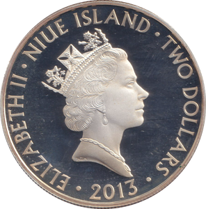 2013 SILVER PROOF 2 DOLLAR NIUE ISLAND