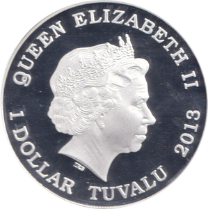 2013 SILVER PROOF 1 DOLLAR TUVALU