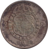 1950 SILVER 2 KRONOR SWEDEN
