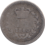 1860 THREE HALFPENCE ( NF )