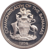 1974 SILVER PROOF ONE DOLLAR BAHAMAS