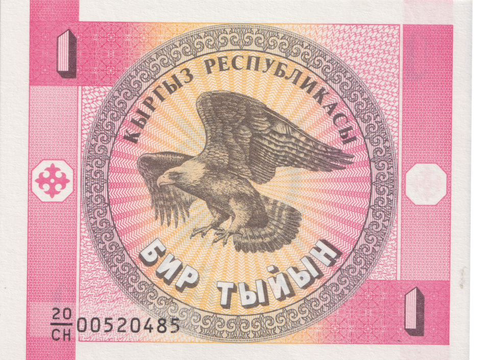1993 KYRGYZSTAN 1 TYIYN BANKNOTE REF-1705