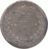 1838 THREEPENCE ( NF )