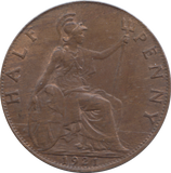 1921 HALFPENNY ( UNC )