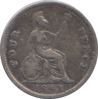1843 FOURPENCE ( FINE )