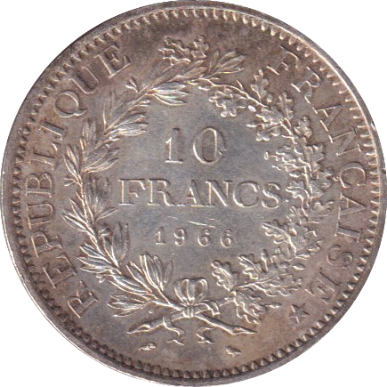 1966 SILVER 10 FRANC FRANCE