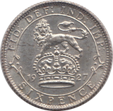 1927 SIXPENCE ( UNC ) 1