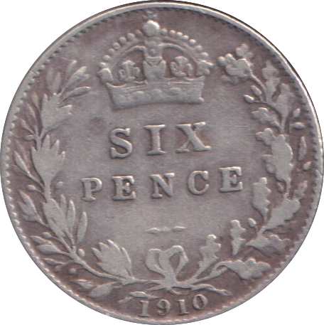 1910 SIXPENCE ( GF )