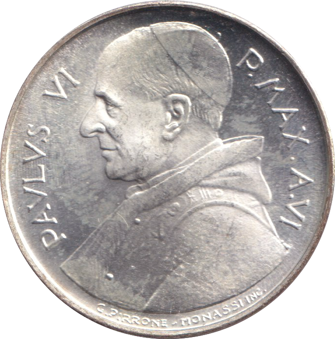 1968 SILVER 500 LIRE VATICAN