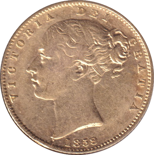 1859 GOLD SOVEREIGN ( GVF )